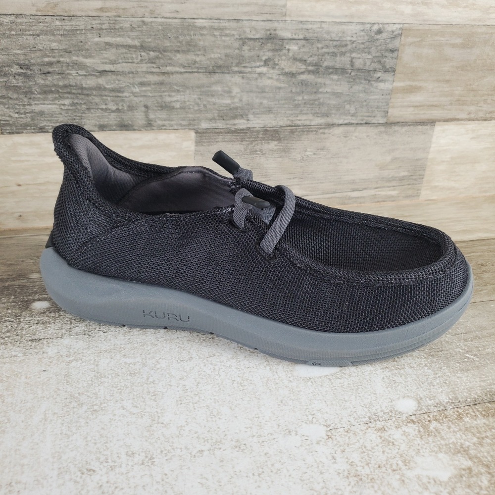 KURU DRAFT Rento Womens Shoes Sz 9 M Running Jet Black Brick Red Slip On Sneaker